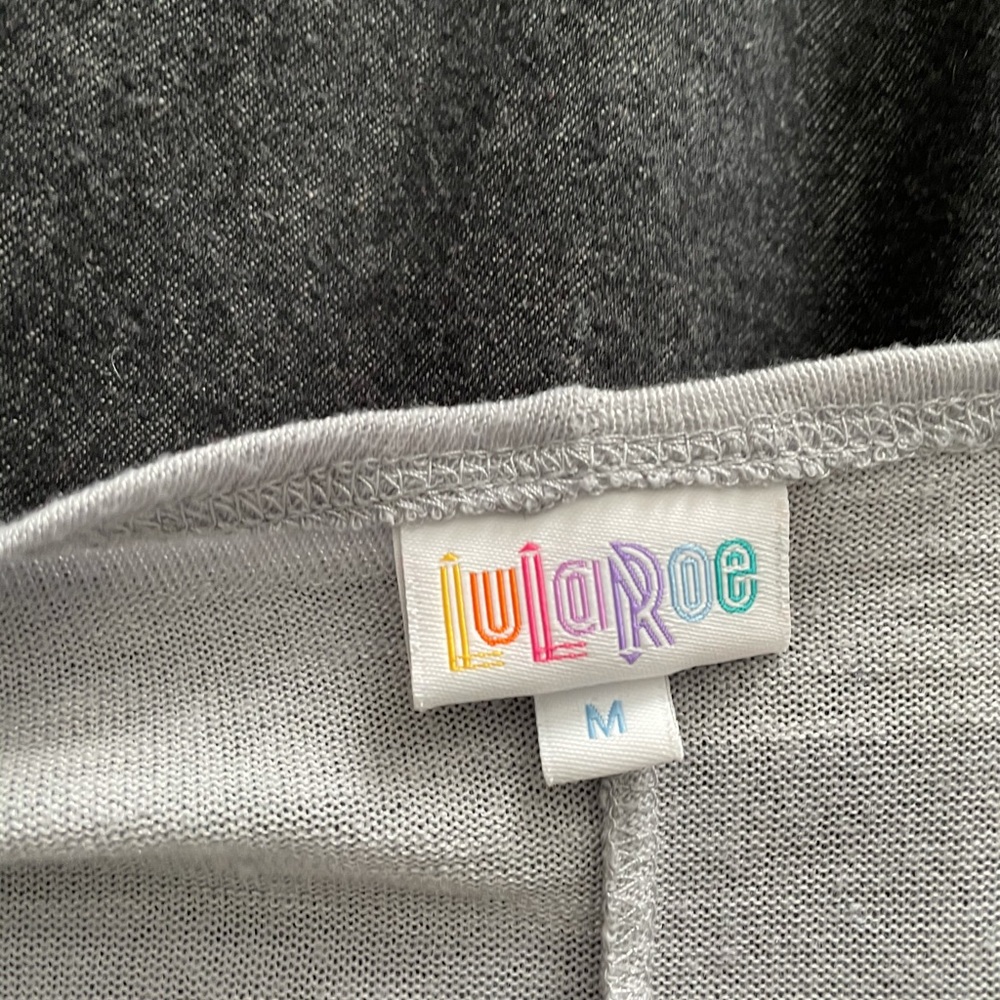 LuLaRoe gray stripped Lindsay - Picture 2 of 2